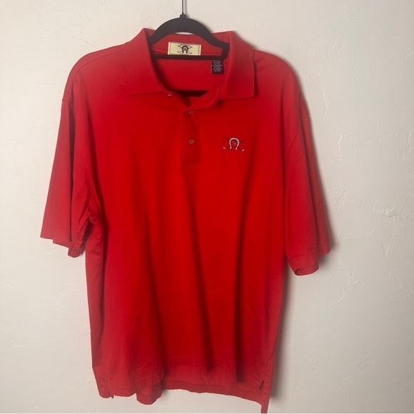 Horseshoe Bay Red Golf Polo Large - Picture 1 of 5